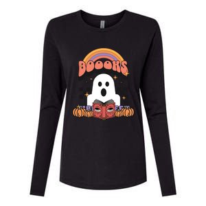 Booooks Reading Books Sarcastic Halloween Costume Boo Read Cool Gift Womens Cotton Relaxed Long Sleeve T-Shirt