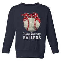 Busy Raising Ballers Mom Funny Baseball Tee Baseball Mother Toddler Sweatshirt