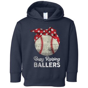 Busy Raising Ballers Mom Funny Baseball Tee Baseball Mother Toddler Hoodie