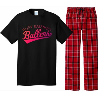 Busy Raising Ballers Baseball Mom And Parent Sports Great Gift Pajama Set