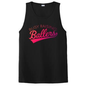 Busy Raising Ballers Baseball Mom And Parent Sports Great Gift PosiCharge Competitor Tank