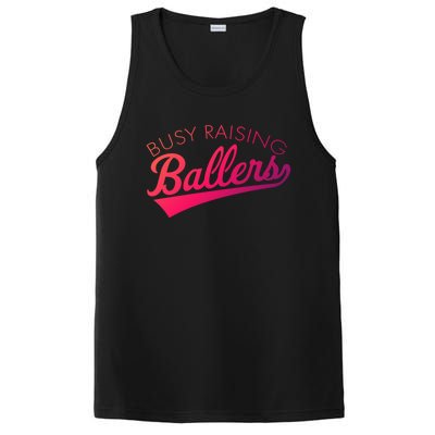 Busy Raising Ballers Baseball Mom And Parent Sports Great Gift PosiCharge Competitor Tank