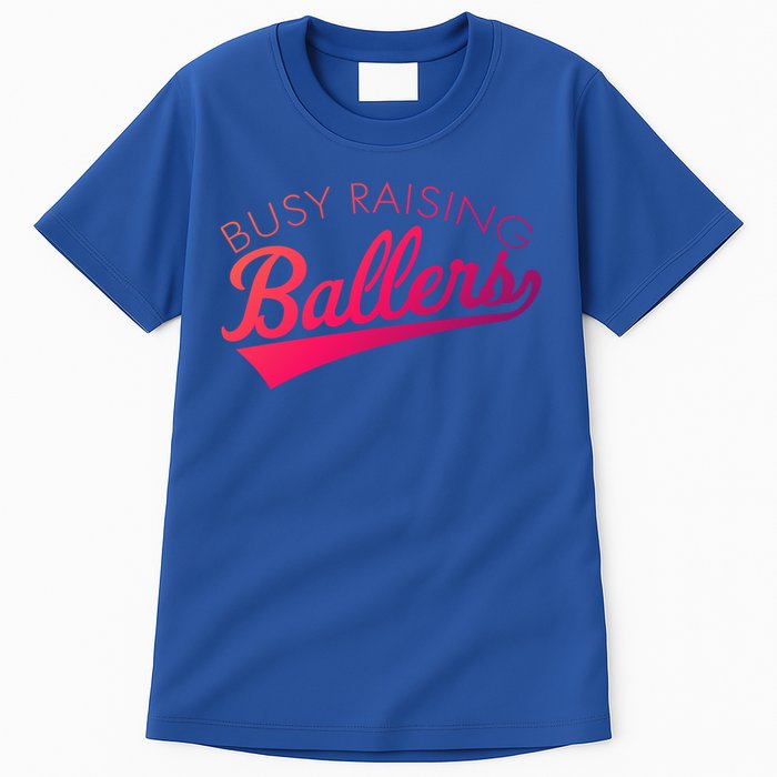 Busy Raising Ballers Baseball Mom And Parent Sports Great Gift Tall T-Shirt