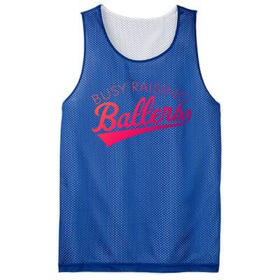 Busy Raising Ballers Baseball Mom And Parent Sports Great Gift Mesh Reversible Basketball Jersey Tank