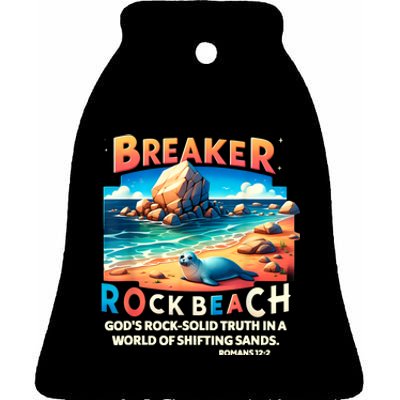 Breaker Rock Beach Christian GodS Rocksolid Truth Vbs 2024 Ceramic Bell Ornament