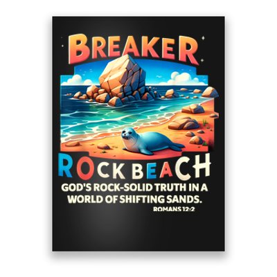 Breaker Rock Beach Christian GodS Rocksolid Truth Vbs 2024 Poster