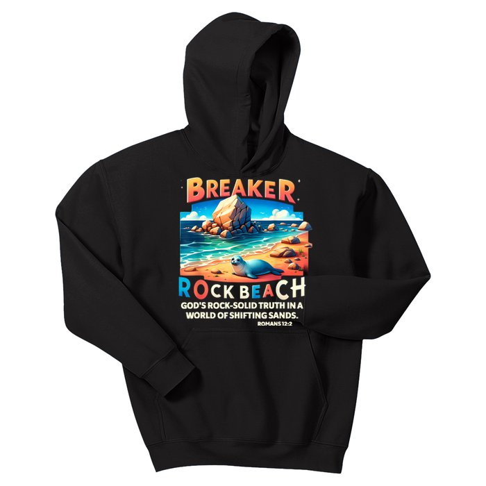 Breaker Rock Beach Christian GodS Rocksolid Truth Vbs 2024 Kids Hoodie