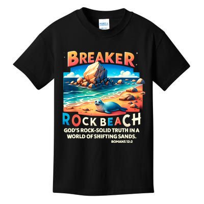 Breaker Rock Beach Christian GodS Rocksolid Truth Vbs 2024 Kids T-Shirt