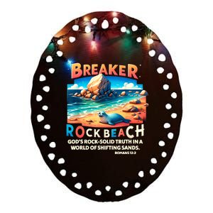 Breaker Rock Beach Christian GodS Rocksolid Truth Vbs 2024 Ceramic Oval Ornament