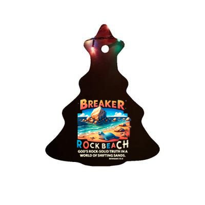 Breaker Rock Beach Christian GodS Rocksolid Truth Vbs 2024 Ceramic Tree Ornament