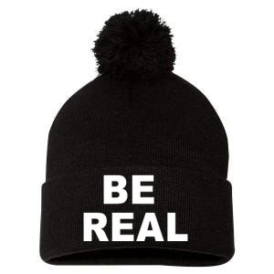 Be Real Pom Pom 12in Knit Beanie