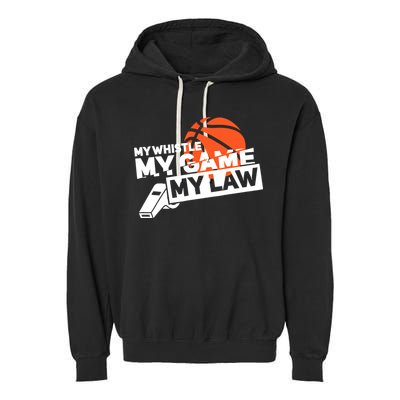 Basketball Referee - Basketballer Hoops Basketball Ref Garment-Dyed Fleece Hoodie