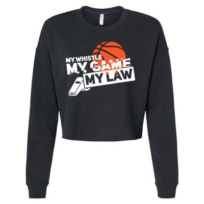Basketball Referee - Basketballer Hoops Basketball Ref Cropped Pullover Crew