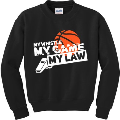 Basketball Referee - Basketballer Hoops Basketball Ref Kids Sweatshirt