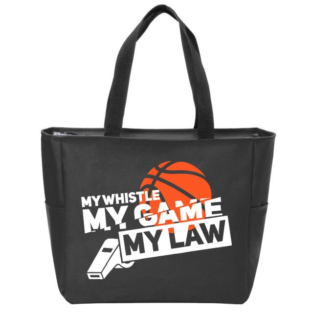 Basketball Referee - Basketballer Hoops Basketball Ref Zip Tote Bag