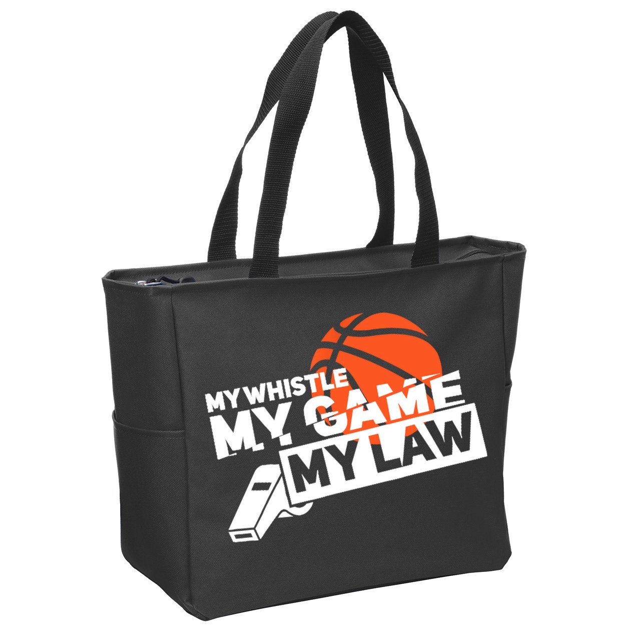 Basketball Referee - Basketballer Hoops Basketball Ref Zip Tote Bag