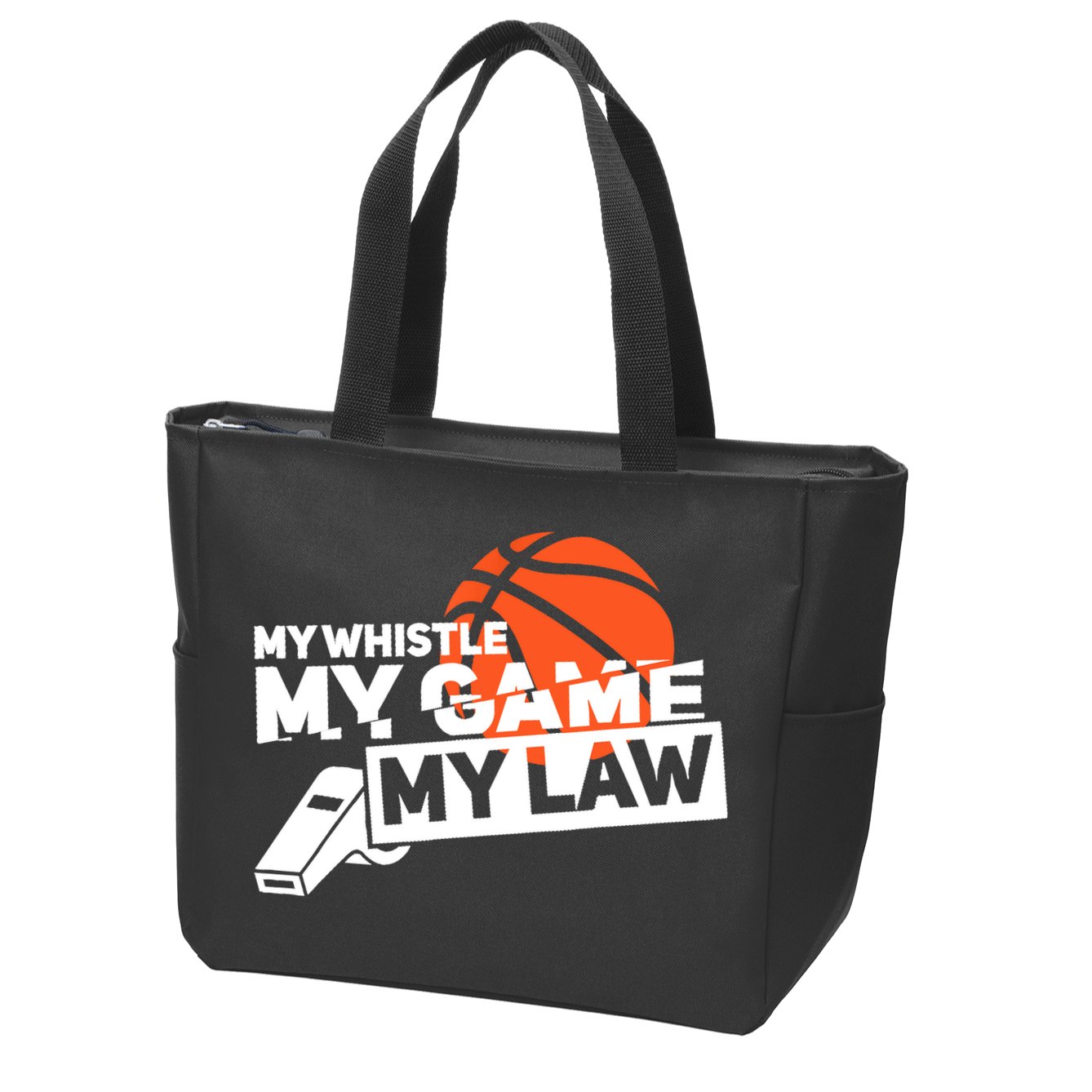 Basketball Referee - Basketballer Hoops Basketball Ref Zip Tote Bag