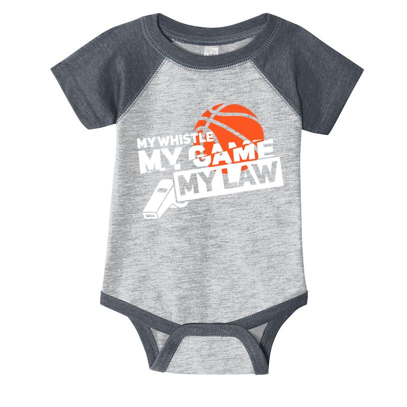 Basketball Referee - Basketballer Hoops Basketball Ref Infant Baby Jersey Bodysuit