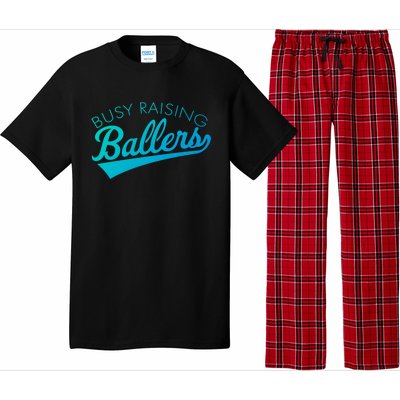 Busy Raising Ballers Baseball Mom And Parent Sports Great Gift Pajama Set