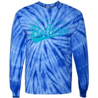 Busy Raising Ballers Baseball Mom And Parent Sports Great Gift Tie-Dye Long Sleeve Shirt