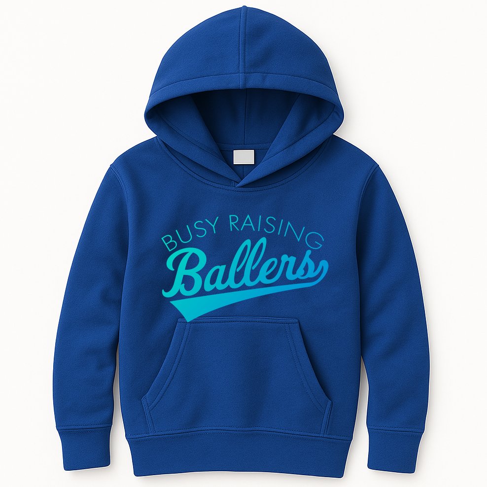 Busy Raising Ballers Baseball Mom And Parent Sports Great Gift Kids Hoodie