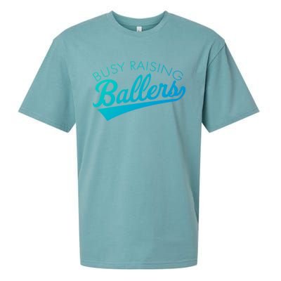 Busy Raising Ballers Baseball Mom And Parent Sports Great Gift Sueded Cloud Jersey T-Shirt