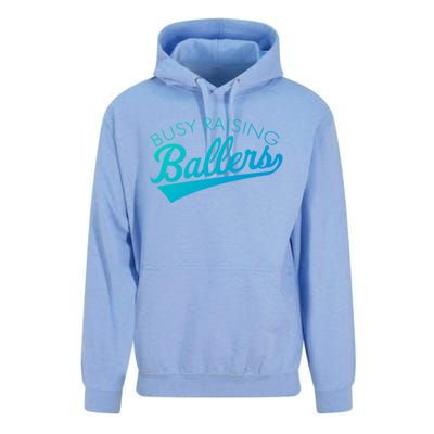 Busy Raising Ballers Baseball Mom And Parent Sports Great Gift Unisex Surf Hoodie