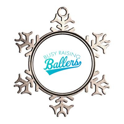 Busy Raising Ballers Baseball Mom And Parent Sports Great Gift Metallic Star Ornament