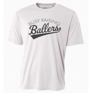 Busy Raising Ballers Baseball Mom & Parent Sports Cooling Performance Crew T-Shirt