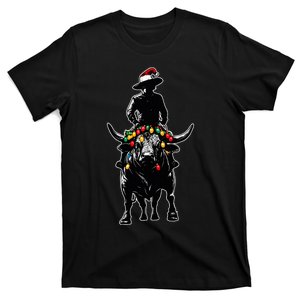 Bull Rider Bull Riding Christmas Hat Xmas T-Shirt