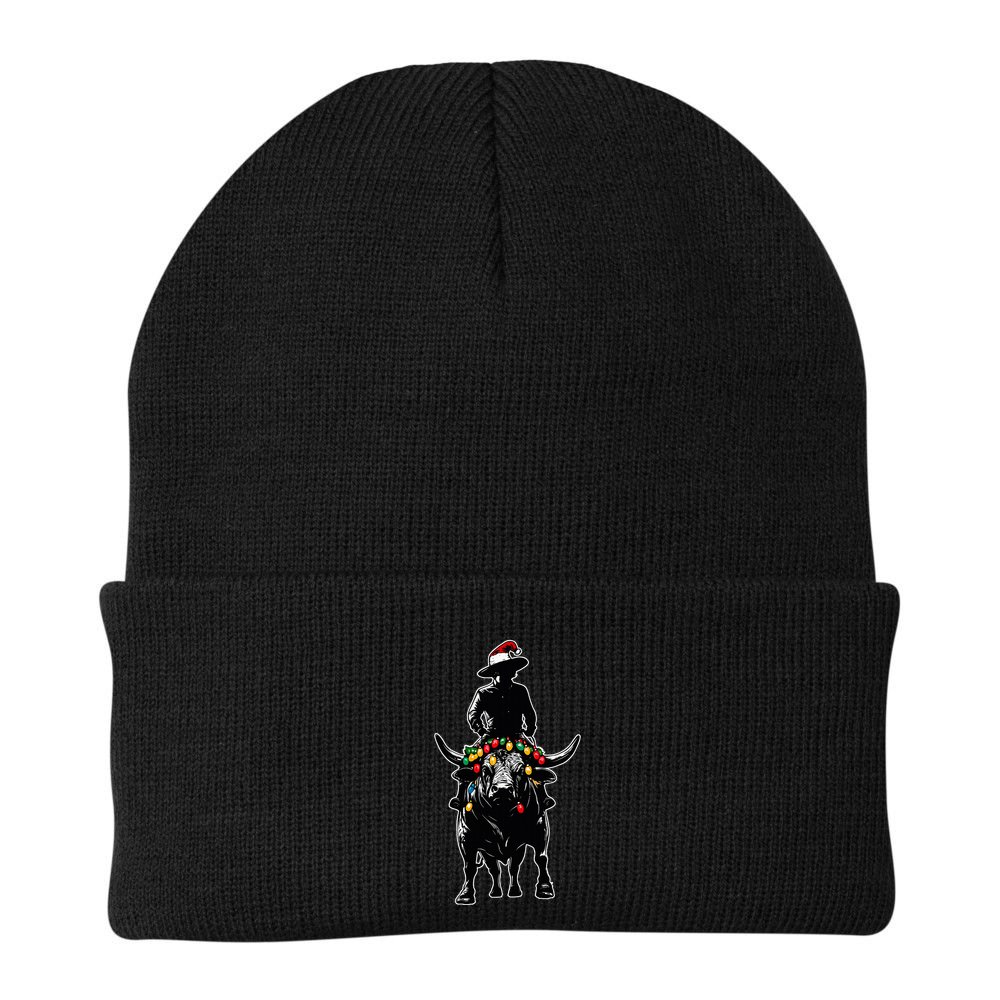Bull Rider Bull Riding Christmas Hat Xmas Beanie