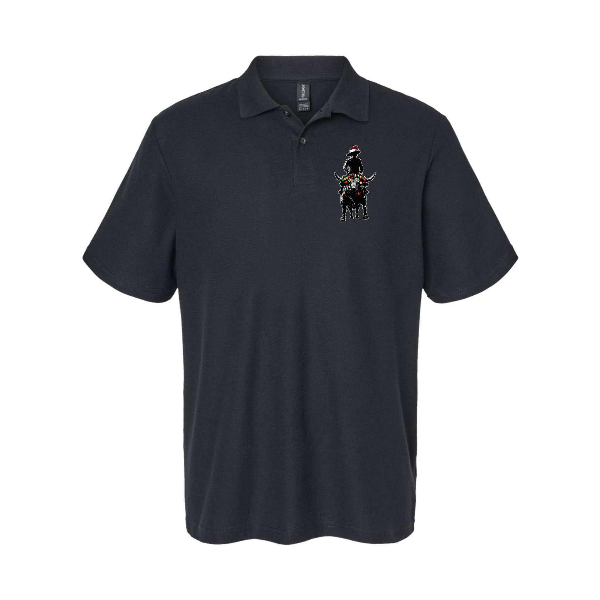 Bull Rider Bull Riding Christmas Hat Xmas Polo