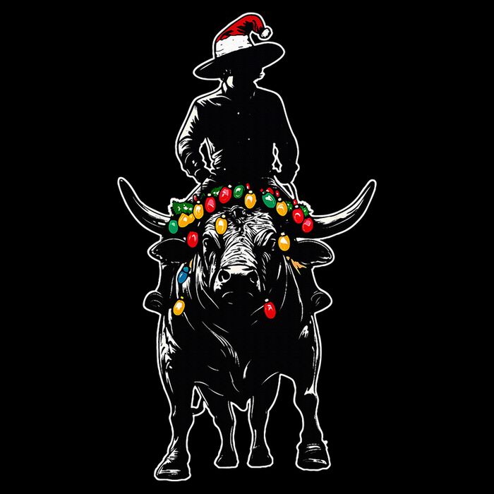 Bull Rider Bull Riding Christmas Hat Xmas Premium T-Shirt
