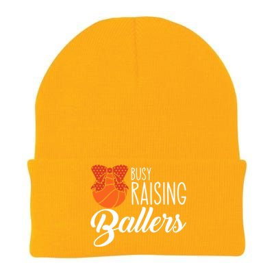 Busy Raising Ballers Basketball Mom Gift Knit Cap Winter Beanie