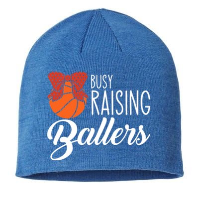 Busy Raising Ballers Basketball Mom Gift Sustainable Beanie