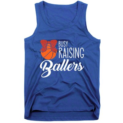 Busy Raising Ballers Basketball Mom Gift Tank Top
