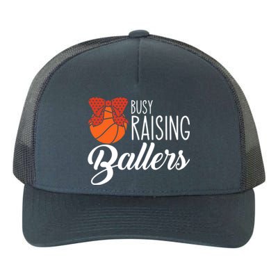 Busy Raising Ballers Basketball Mom Gift Yupoong Adult 5-Panel Trucker Hat