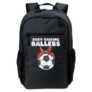 Busy Raising Ballers Soccer Polka Bandana Mom Football Wo Daily Commute Backpack