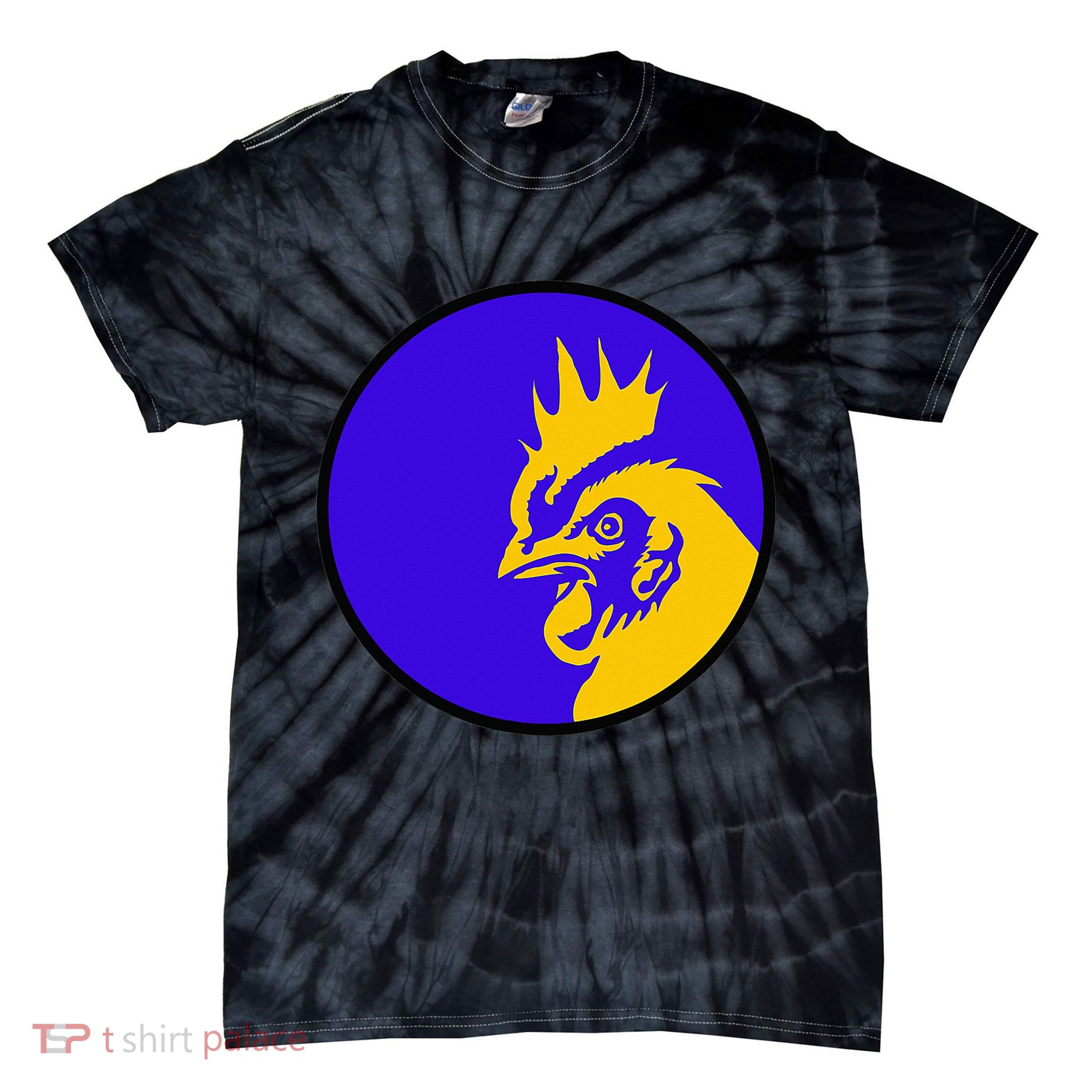 Blue Rooster Tie-Dye T-Shirt