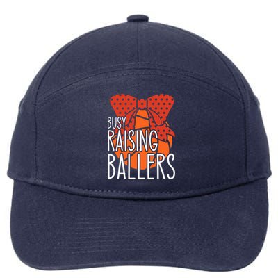 Busy Raising Ballers Basketball Mom Meaningful Gift 7-Panel Snapback Hat