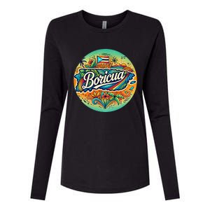 Boricua Roots Womens Cotton Relaxed Long Sleeve T-Shirt