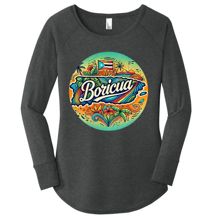 Boricua Roots Women's Perfect Tri Tunic Long Sleeve Shirt