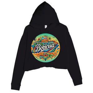 Boricua Roots Crop Fleece Hoodie