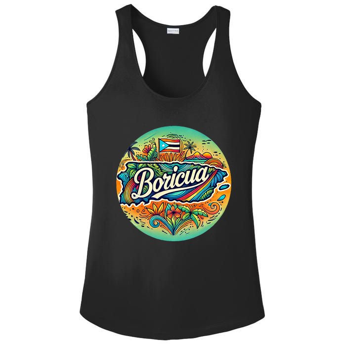 Boricua Roots Ladies PosiCharge Competitor Racerback Tank