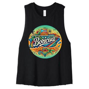 Boricua Roots Women's Racerback Cropped Tank