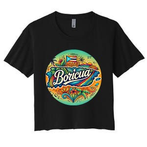 Boricua Roots Women's Crop Top Tee