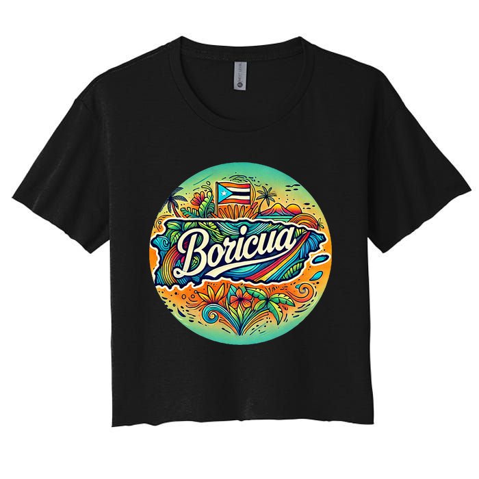 Boricua Roots Women's Crop Top Tee