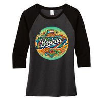 Boricua Roots Women's Tri-Blend 3/4-Sleeve Raglan Shirt