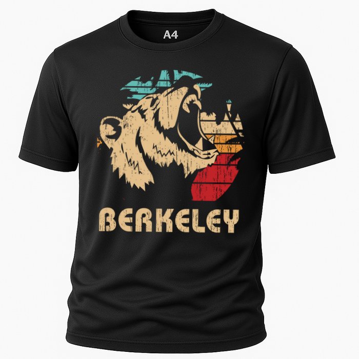 Berkeley Retro Bear Roaring Design Cute Gift Berkeley California Gift Cooling Performance Crew T-Shirt
