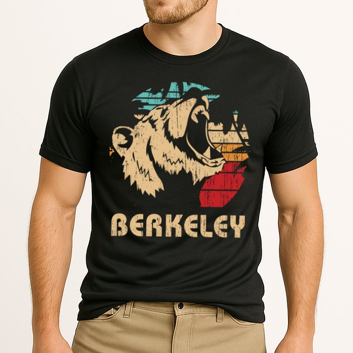 Berkeley Retro Bear Roaring Design Cute Gift Berkeley California Gift Cooling Performance Crew T-Shirt